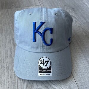 Kansas City Royals 47 Brand Gray Cap with Blue KC Logo